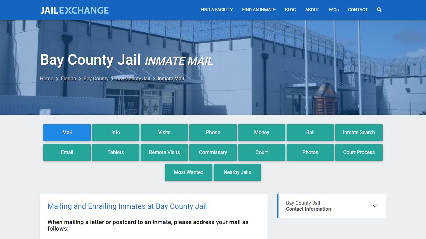 Bay County Jail Inmate Mail - Jail Exchange